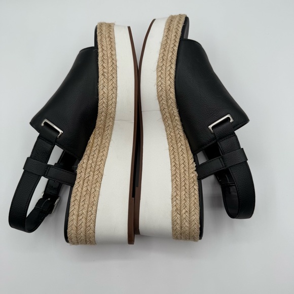 Sole Society Ayelani Boho Black Espadrille Wedge Open Toe Sandals SZ 9M - Picture 8 of 16